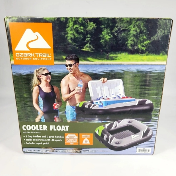 Ozark Trail Floating Cooler Float 2 Cup Holders Heavy Duty Handles 33x39 NIB - Picture 2 of 10